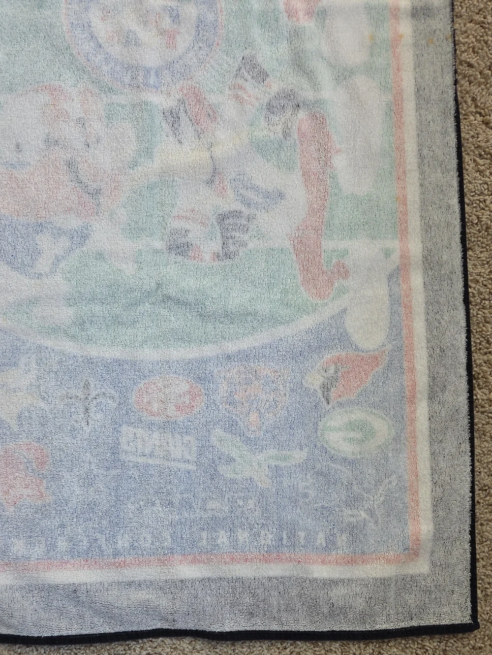 Vintage 1993 Warner Bros. Looney Tunes NFL Beach Towel